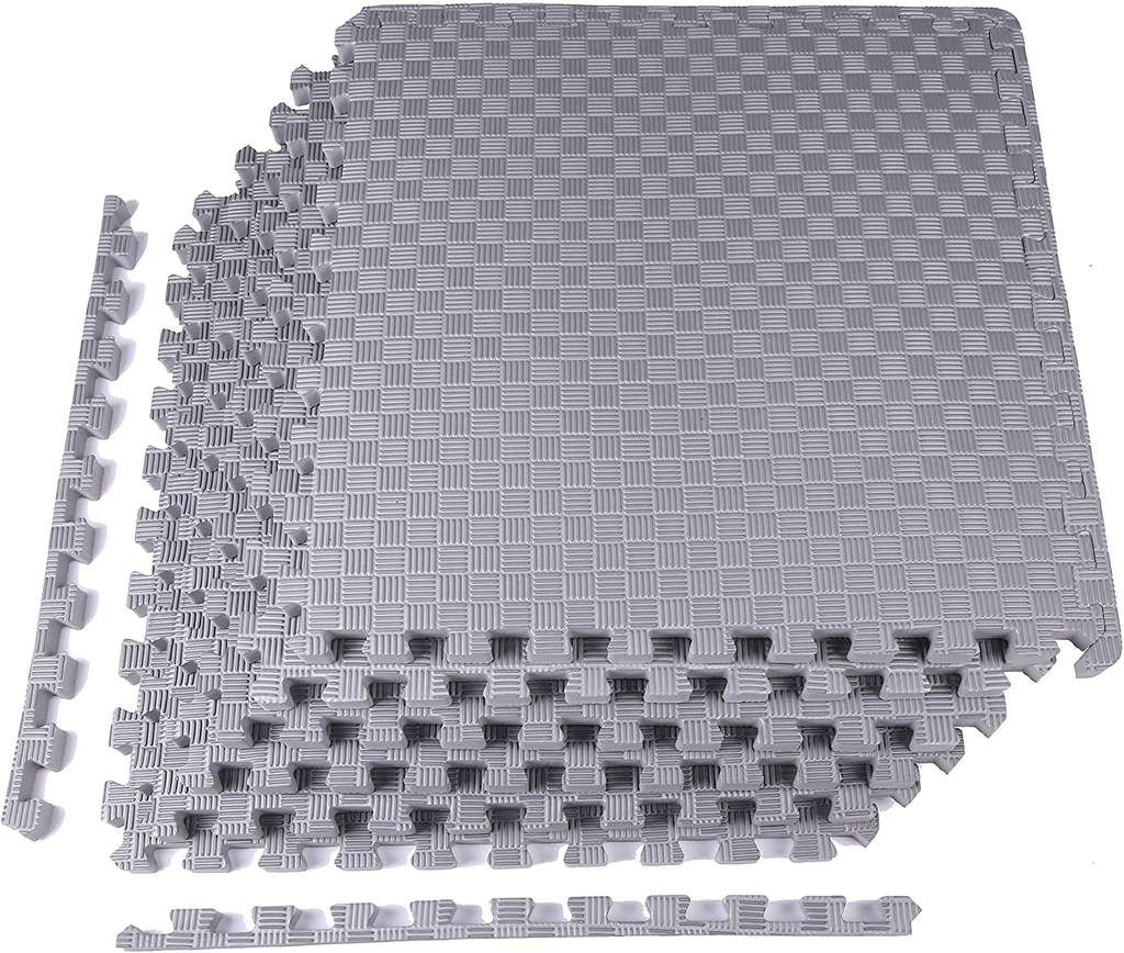 Puzzle Exercise Mat with EVA Foam Interlocking Tiles for MMA, Exercise, Gymnastics and Home Gym Protective Flooring