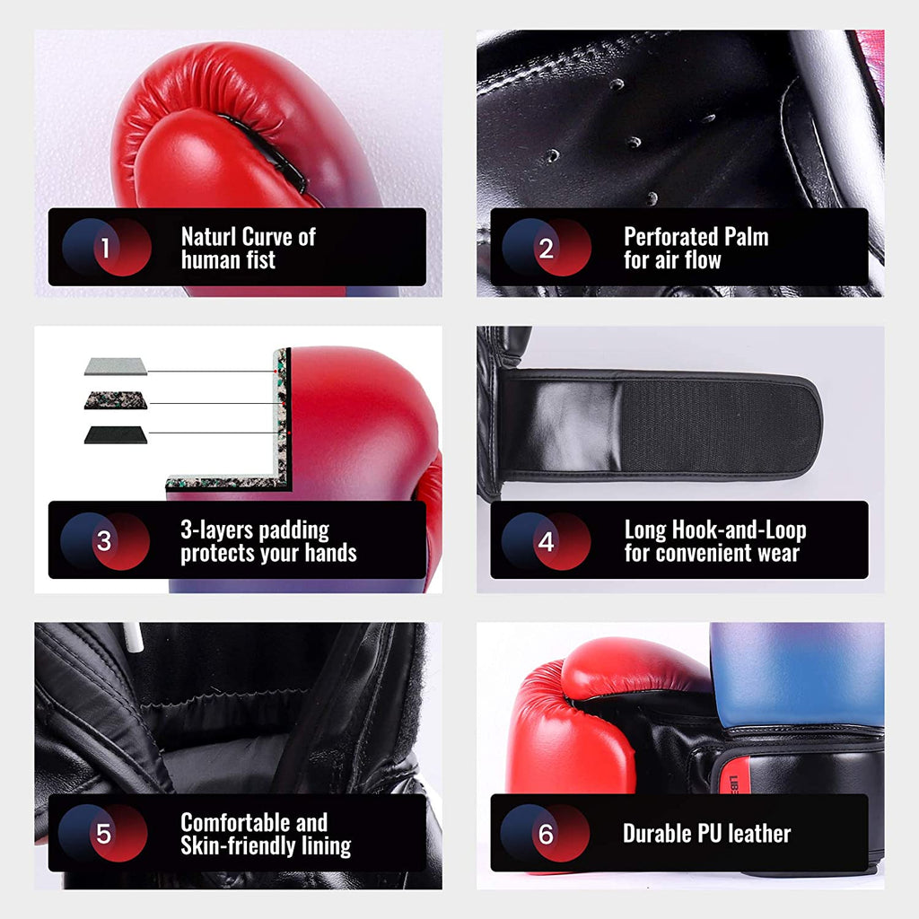 Youth Boxing Gloves for Ages 10-18, Teens Boxing Gloves with Gradients, 8oz&10oz, Teenagers Junior Kids Boxing Gloves for Punching Bag, Kickboxing, Muay Thai, MMA