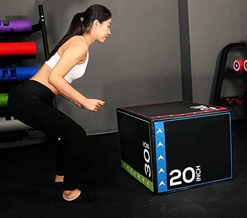 KIRENTTO 3 in 1 20" 24" 30" Foam Plyometric Box Jumping Exercise