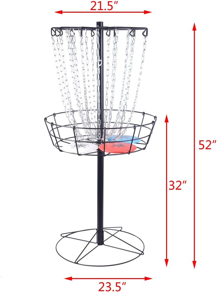 Disc Golf Basket Portable Metal Disc Golf Target Flying Disc Golf Practice Basket Indoor & Outdoor