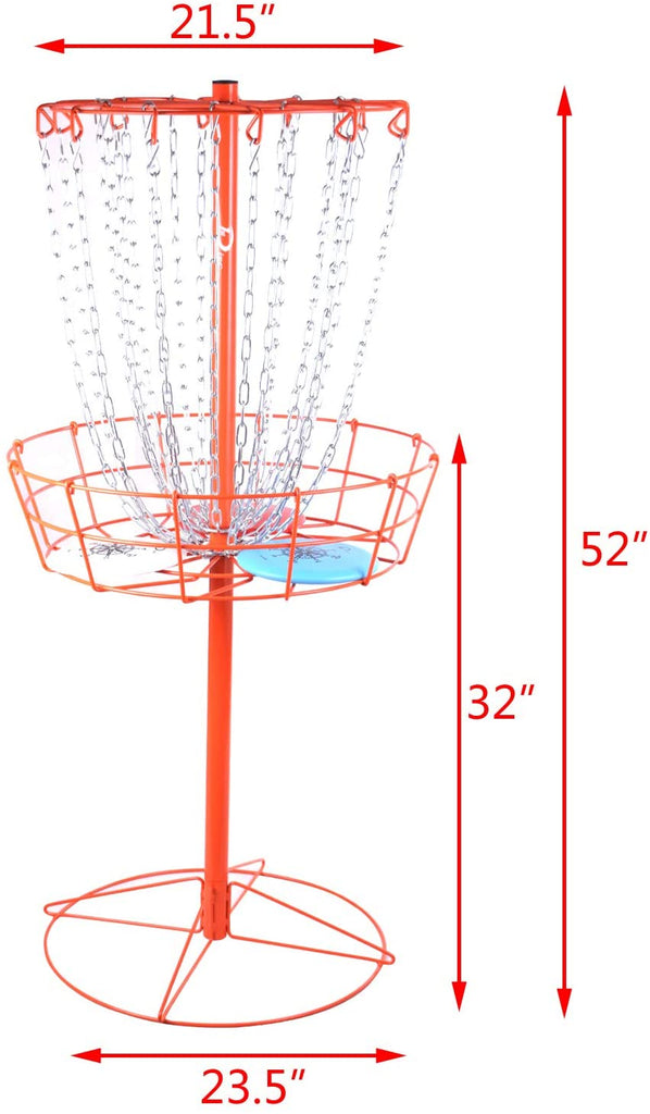 Disc Golf Basket Portable Metal Disc Golf Target Flying Disc Golf Practice Basket Indoor & Outdoor