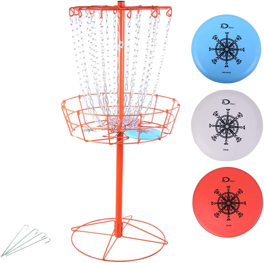 Disc Golf Basket Portable Metal Disc Golf Target Flying Disc Golf Practice Basket Indoor & Outdoor