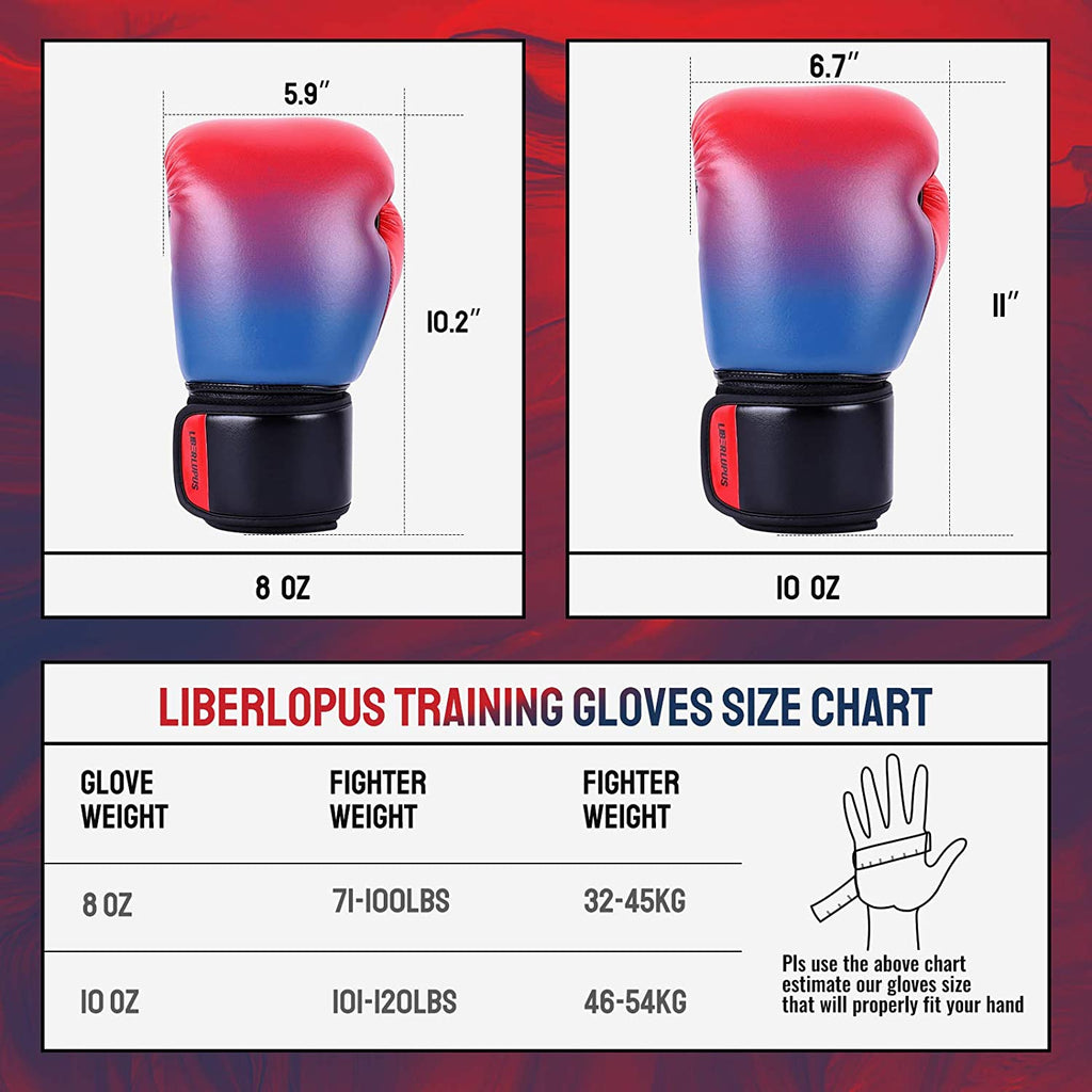 Youth Boxing Gloves for Ages 10-18, Teens Boxing Gloves with Gradients, 8oz&10oz, Teenagers Junior Kids Boxing Gloves for Punching Bag, Kickboxing, Muay Thai, MMA