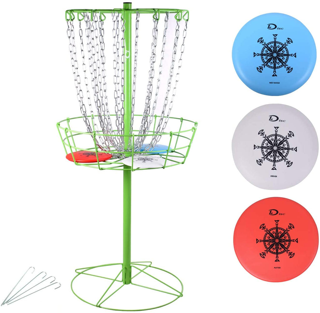 Disc Golf Basket Portable Metal Disc Golf Target Flying Disc Golf Practice Basket Indoor & Outdoor