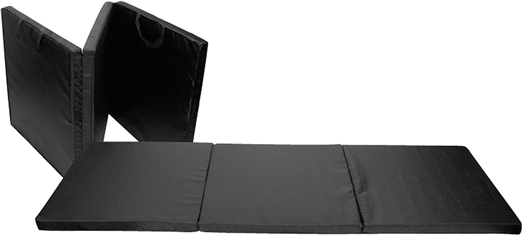 Folding Gymnastics Tumbling Mat - Extra Thick with Carry Handles - for Exercise, Yoga, Fitness, Aerobics, Martial Arts, Cardio