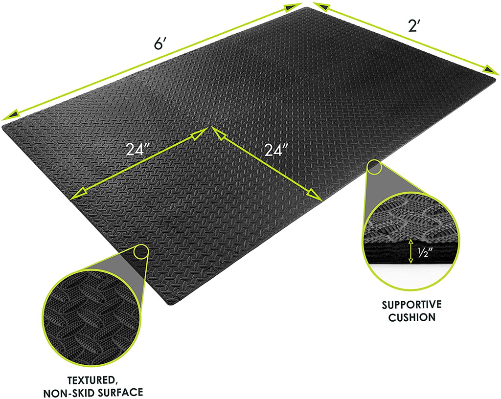 Puzzle Exercise Mat with EVA Foam Interlocking Tiles for MMA, Exercise, Gymnastics and Home Gym Protective Flooring