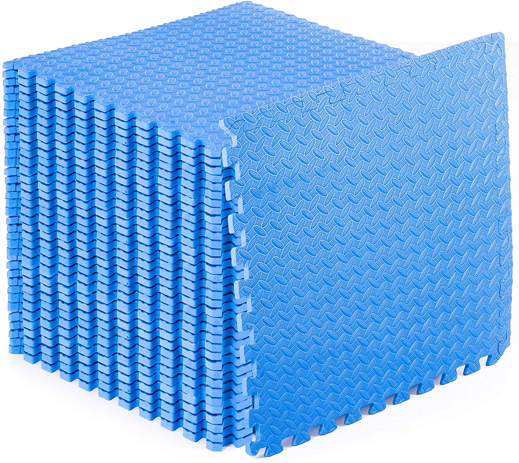 Puzzle Exercise Mat with EVA Foam Interlocking Tiles for MMA, Exercise, Gymnastics and Home Gym Protective Flooring