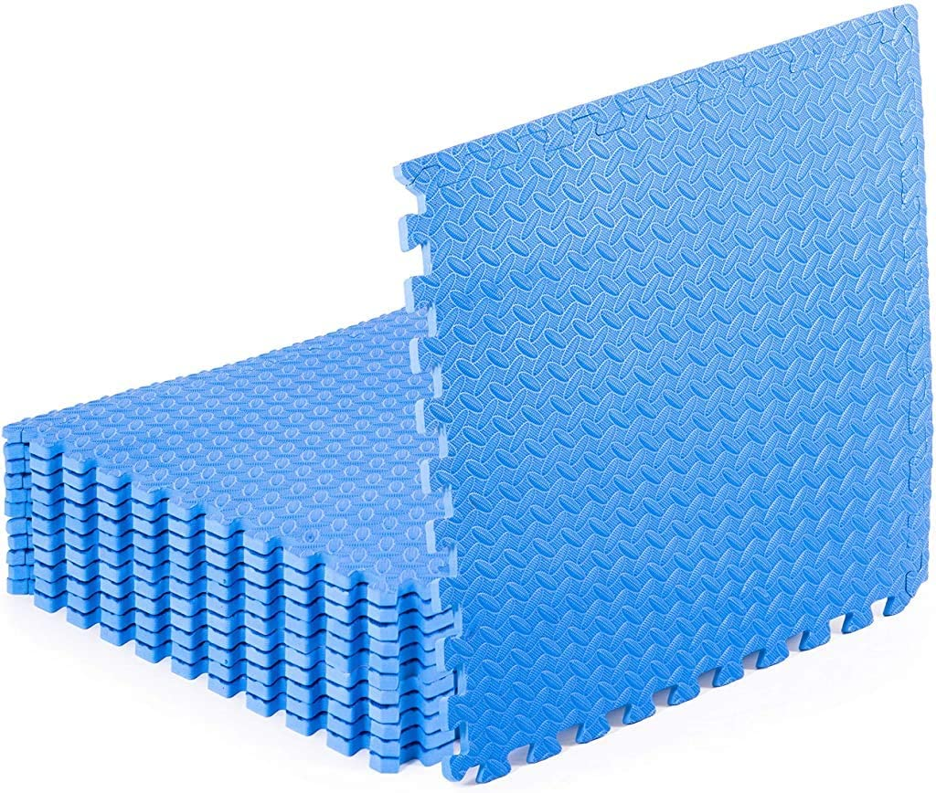 Puzzle Exercise Mat with EVA Foam Interlocking Tiles for MMA, Exercise, Gymnastics and Home Gym Protective Flooring