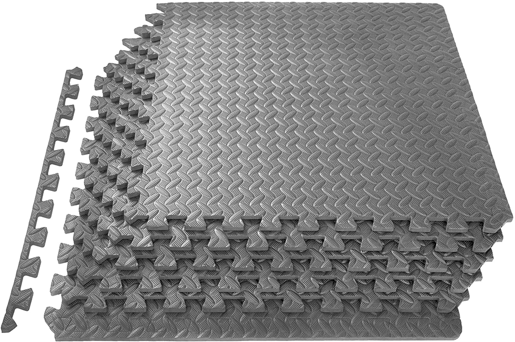 Puzzle Exercise Mat with EVA Foam Interlocking Tiles for MMA, Exercise, Gymnastics and Home Gym Protective Flooring